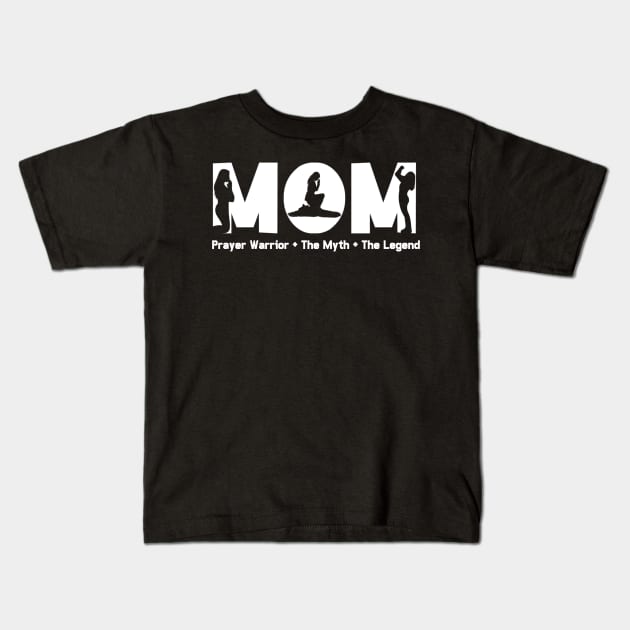 MOM Prayer Warrior Design Kids T-Shirt by Creative Expression By Corine